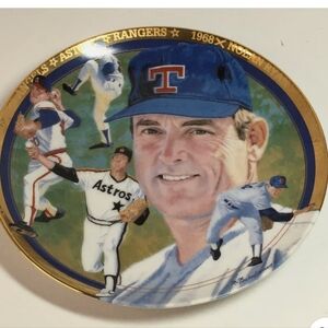 Nolan Ryan 1993 Plate Hamilton Collection Astros 1968-1993
